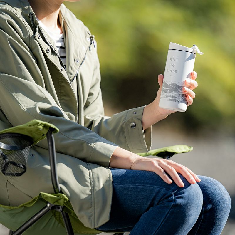 【MiiR（ミアー）】『霧ト晴レ』Kawaneボトル（白）　354ml/12oz　Flip Traveler　Travel Tumbler